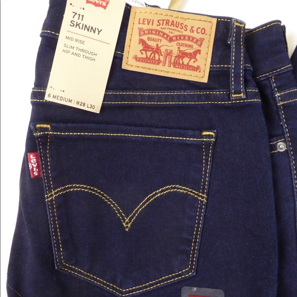 Levi’s 711 Skinny Stretch Lycra Denim Jeans Sculpt 4-Way Stretch NWT - Picture 7 of 7